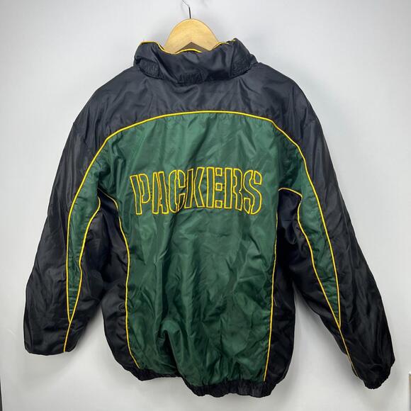 Vintage NFL Green Bay Packers Puffer Jacket XL Fleece Lined - Picture 4 of 11